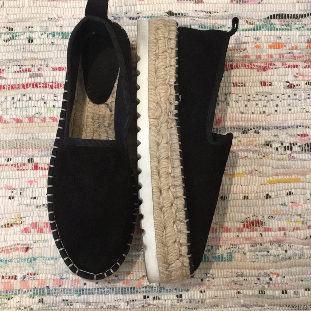 black espadrilles platform